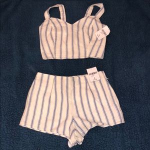 COPY - Striped two piece set NWT